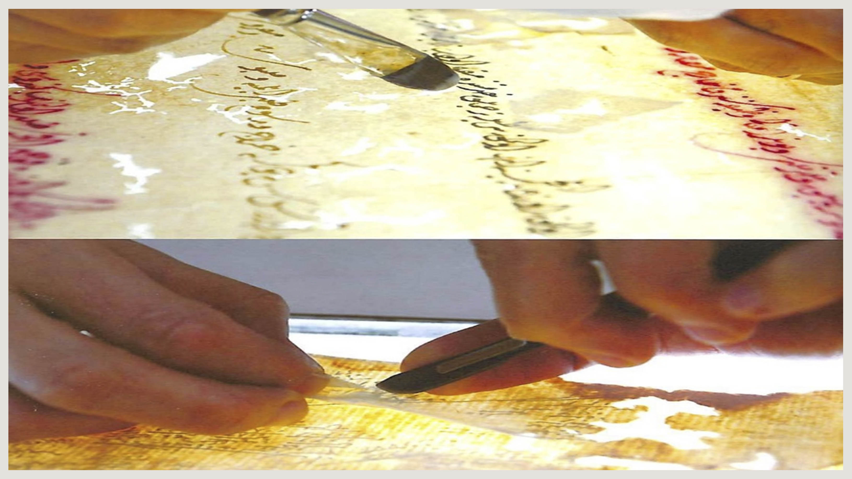 Tarihi nitelikteki belgelerin korunmasına ilişkin yapılan çalışmalardan bir fotoğraf