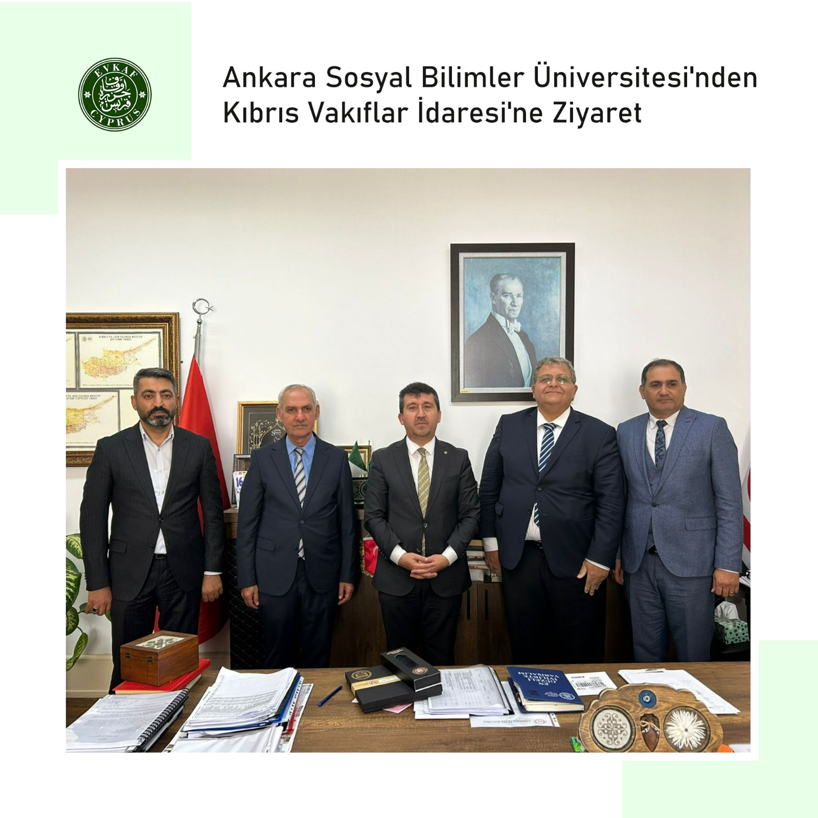 Ankara Sosyal Bilimler Üniversitesi'nden Kıbrıs Vakıflar İdaresi'ne Ziyaret