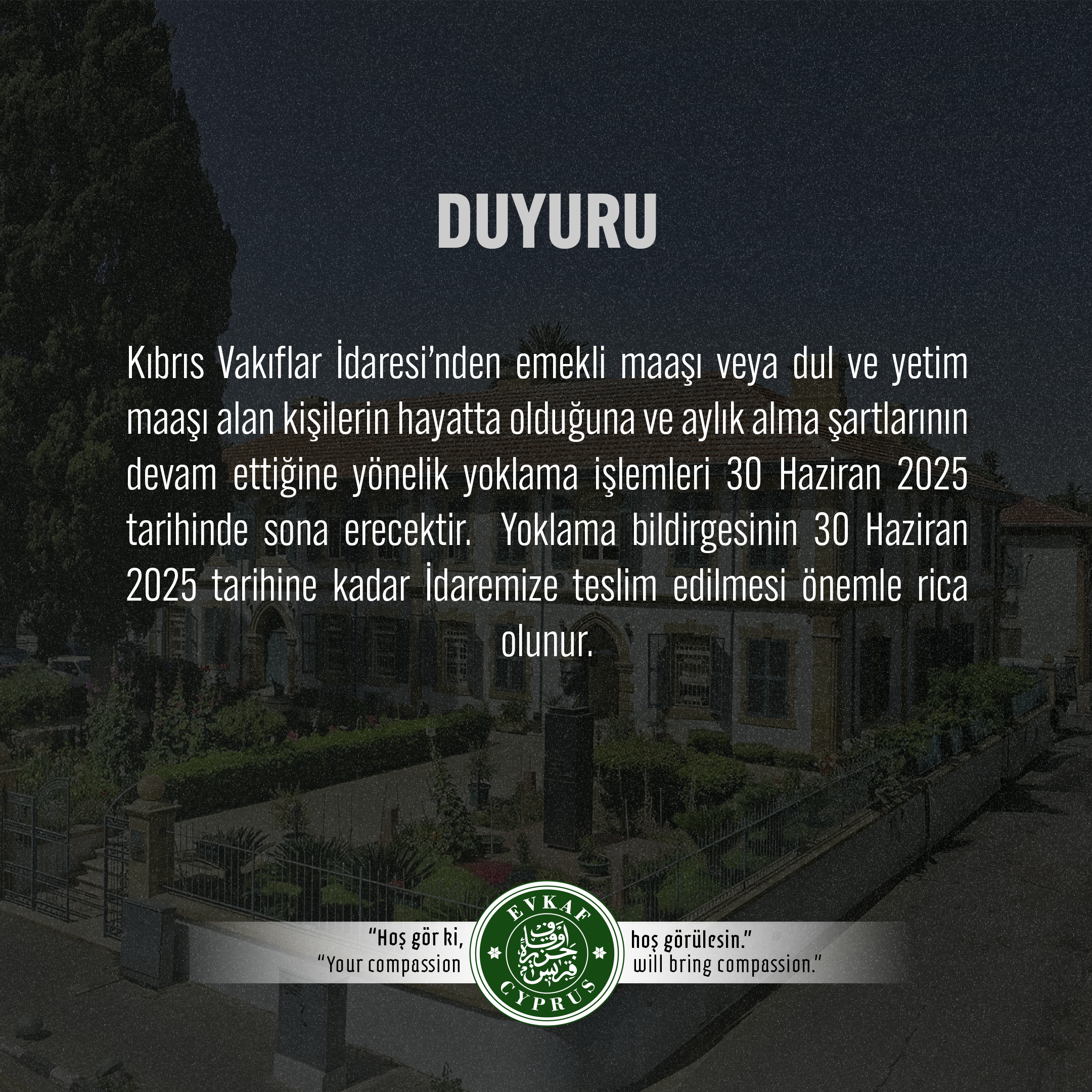 Duyuru - Yoklama İşlemleri