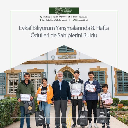 Evkaf Biliyorum Yarışmalarında 8. Hafta Ödülleri de Sahiplerini Buldu