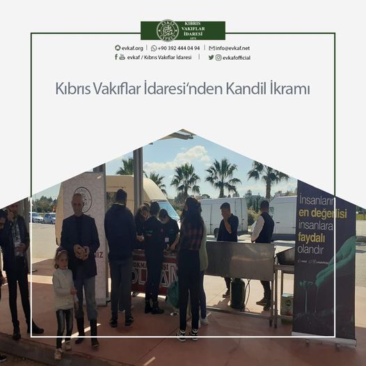 Kıbrıs Vakıflar İdaresi‘nden Kandil İkramı.