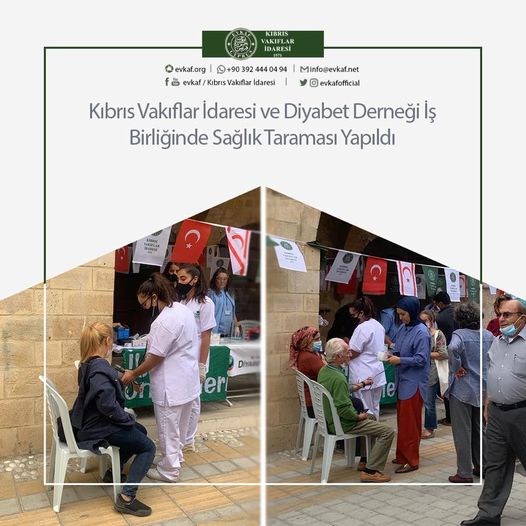 Kıbrıs Vakıflar İdaresi ve Diyabet Derneği İş Birliğinde Sağlık Taraması Yapıldı.