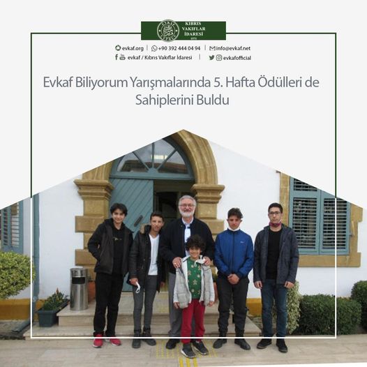Evkaf Biliyorum Yarışmalarında 5. Hafta Ödülleri de Sahiplerini Buldu.