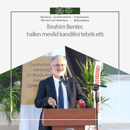 İbrahim Benter, halkın mevlid kandilini tebrik etti.