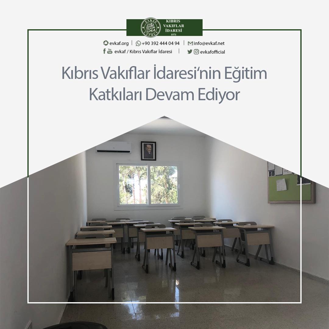 Kıbrıs Vakıflar İdaresi‘nin Eğitim Katkıları Devam Ediyor.