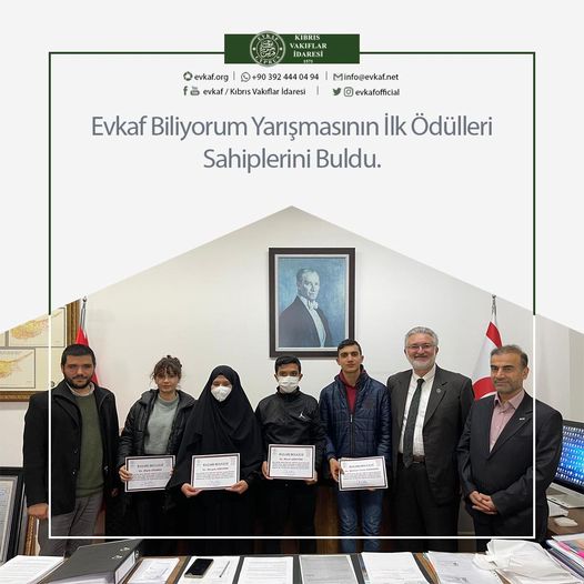 Evkaf Biliyorum Yarışmasının İlk Ödülleri Sahiplerini Buldu.