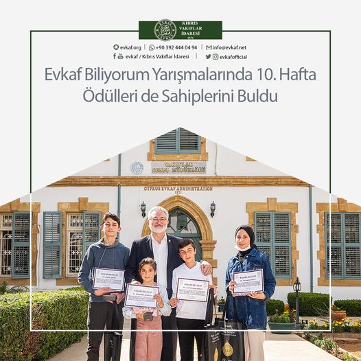 Evkaf Biliyorum Yarışmalarında 10. Hafta Ödülleri de Sahiplerini Buldu