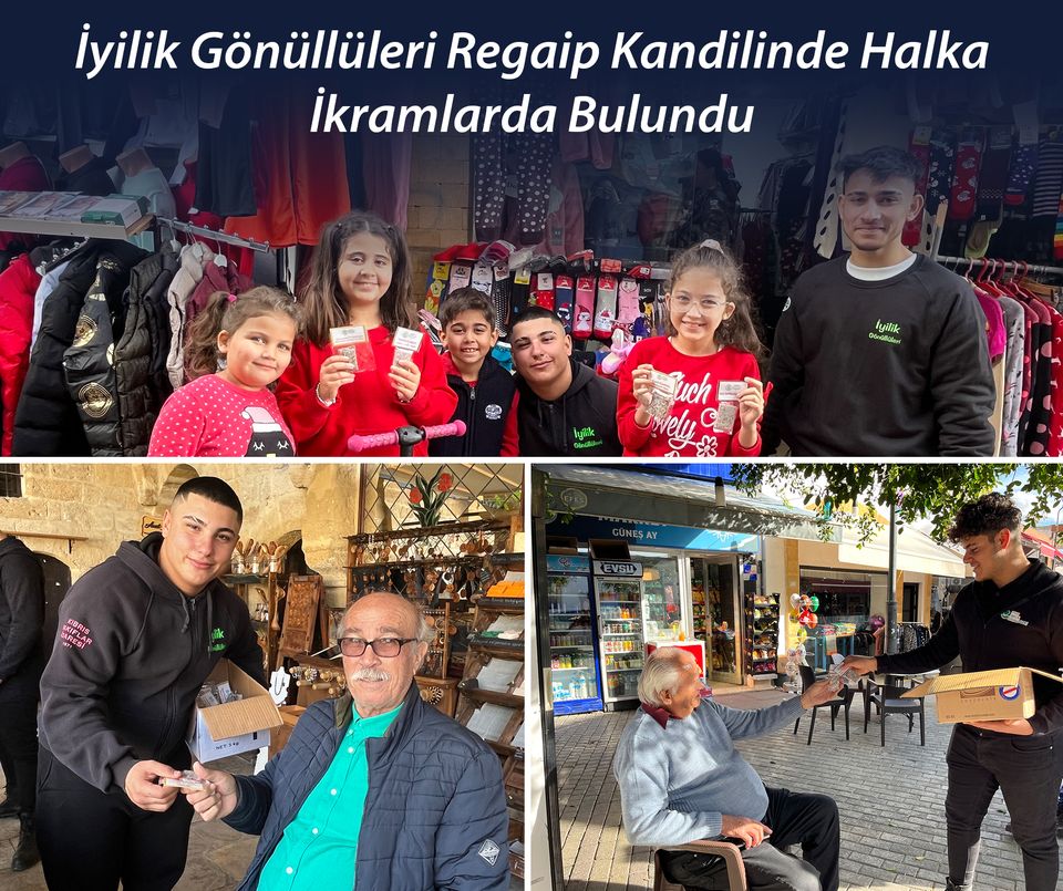 İyilik Gönüllüleri Regaip Kandilinde Halka İkramlarda Bulundu