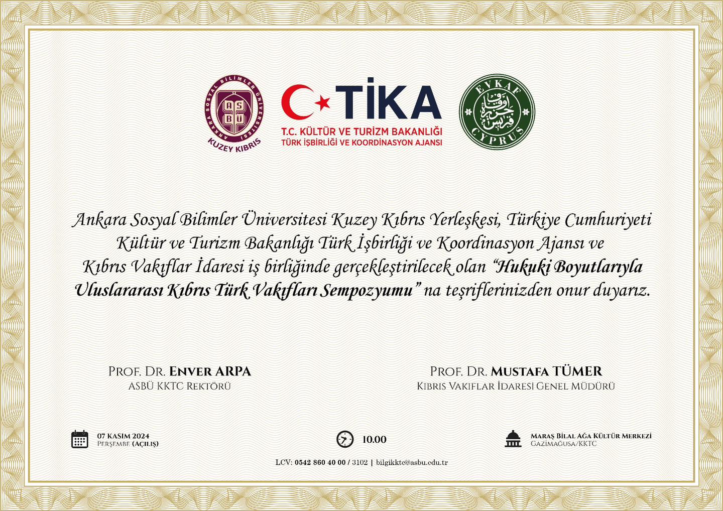 International Turkish Cypriot Foundations Symposium is Held with Its Legal Dimensions