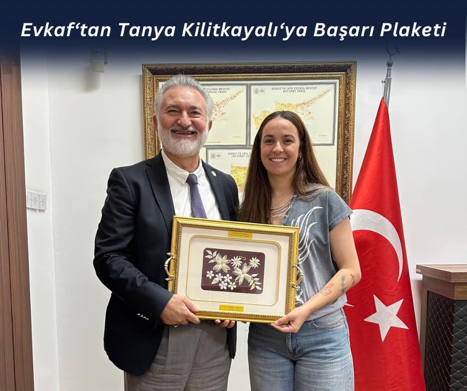 Success Plaque from Evkaf to Tanya Kilitkayalı
