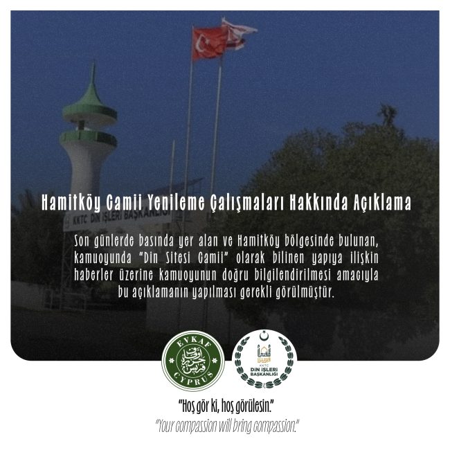 Statement Regarding the Renovation Works of Hamitköy Mosque