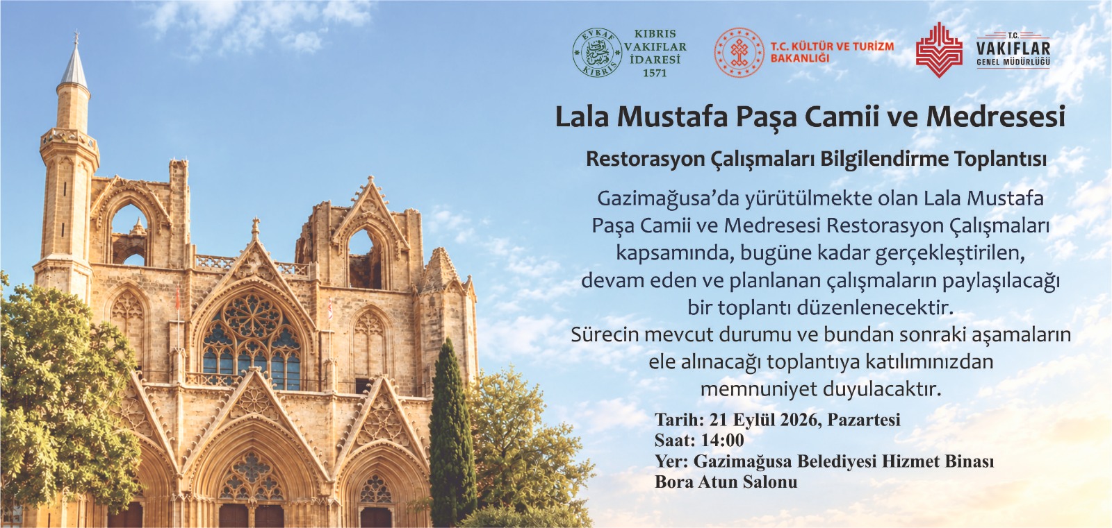 Lala Mustafa Pasha Mosque and Madrasa Restoration Project Information Meeting