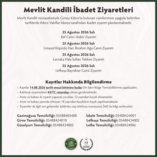 Mevlid Kandili Visits to Religious Sites